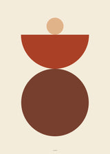 Abstract Shapes Vintage Red