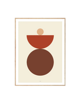 Abstract Shapes Vintage Red