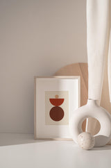 Abstract Shapes Vintage Red